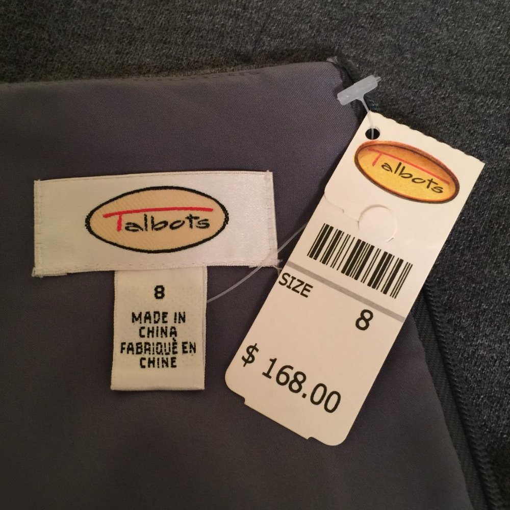 Host Pick🌺 Talbots Gray Sleeveless Dress Size 8 - Picture 5 of 6